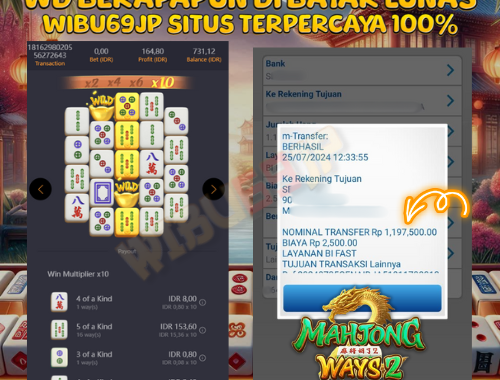 WIBU69JP TIPIS TIPIS MAIN DI MJ 2 UJUNG UJUNG WD IDR 1.200.000,- LUNAS