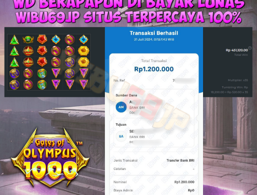 WIBU69JP KAKEK ZEUS 1000 KASI KEMENANGAN IDR 1.200.000,- LUNAS