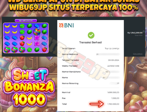 WIBU69JP BONANZA BUAH HARI INI MANIS MANIS WD IDR 1.700.000,- LUNAS