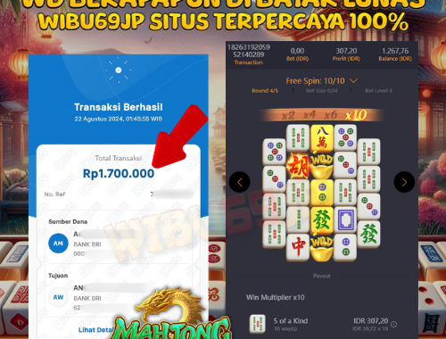 WIBU69JP MAHJONG 2 BANJIR WILD IDR 1.700.000,- LUNAS