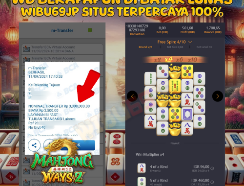 WIBU69JP MAHJONG WAYS 2 GACOR SANGAT IDR 3.000.000,- LUNAS