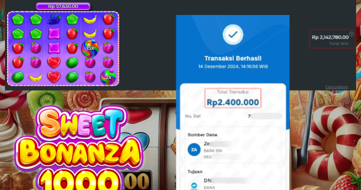 WIBU69JP SWEET BONANZA 1000 BUAH MANIS MELEDAK IDR 2.400.000,- LUNAS