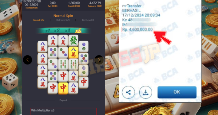 WIBU69JP MAHJONG WAYS 2 MELEDAK IDR 4.600.000,- LUNAS