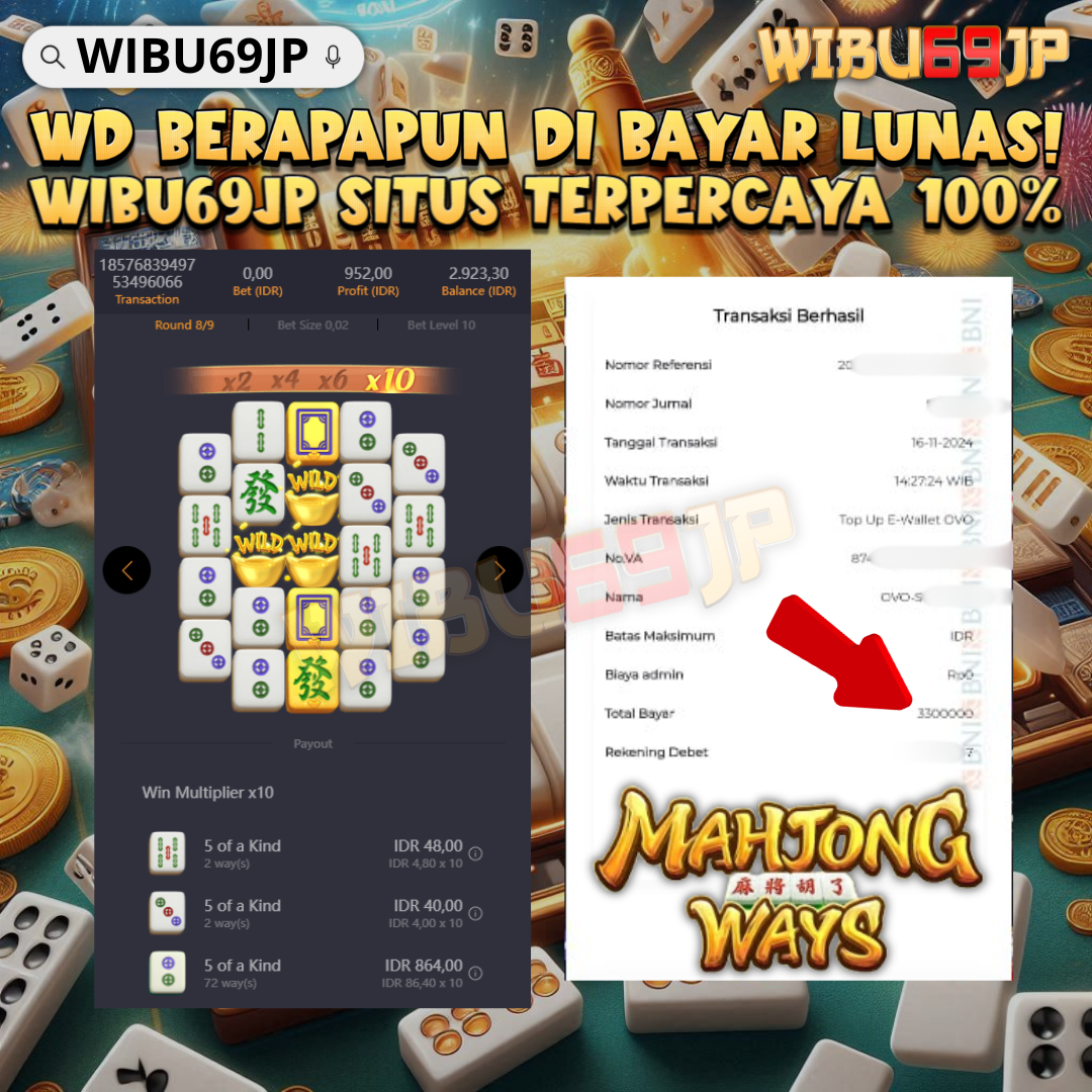 WIBU69JP MAHJONG WAYS 2 PECAH x1000