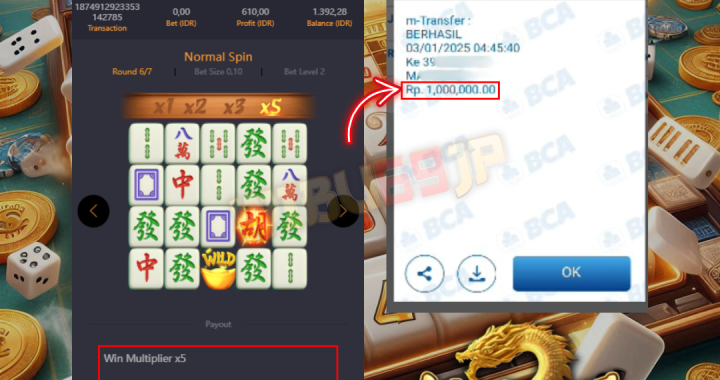 WIBU69JP MAHJONG WAYS GACOR IDR 1.000.000,- LUNAS